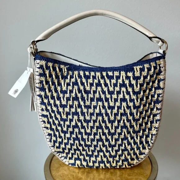 Tory Burch Thea Straw Bucket Shoulder Bag - Picture 2 of 15
